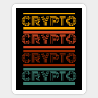 Crypto Retro Vintage Typography Sticker